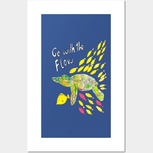 Go with the Flow Turtle Posters and Art